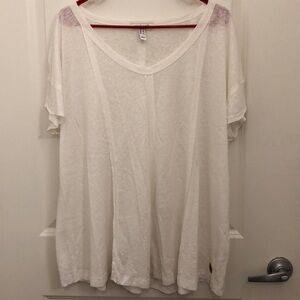 Peace Love World Large White Top